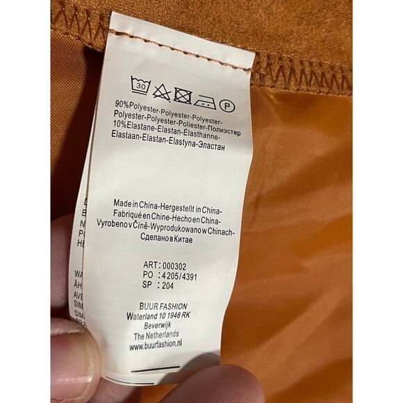 Yest The Netherlands Open Front Jacket Long Length Blazer Womens Size 8 Orange - Picture 13 of 15